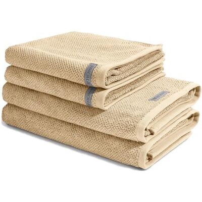 Ross 4 teiliges Frottier-Set Selection (2 X Handtuch 2 X Duschtuch im Set) 540 g/m2 Baumwolle Frottee saugstark weich und flauschig Sand Ross 4 teiliges Frottier-Set Selection (2 X Handtuch 2 X Duschtuch im Set) 540 g/m2 Baumwolle Frottee saugstark weich und flauschig Sand