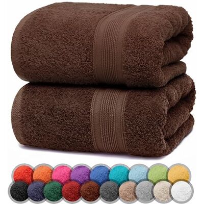 NatureMark 2er Pack DUSCHTÜCHER Premium Qualität 70x140cm DUSCHTUCH Dusch-Handtuch Doppelpack Farbe: Schoko braun NatureMark 2er Pack DUSCHTÜCHER Premium Qualität 70x140cm DUSCHTUCH Dusch-Handtuch Doppelpack Farbe: Schoko braun