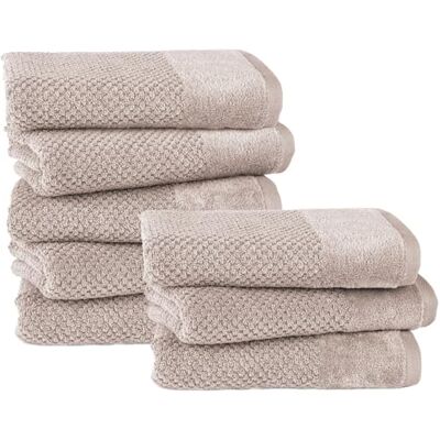 Pure Handtuch 50x100cm 8er-Pack aus 100% Baumwolle Stein Waschbar bis 60°C, trocknergeeignet weich & saugstark Pure Handtuch 50x100cm 8er-Pack aus 100% Baumwolle Stein Waschbar bis 60°C, trocknergeeignet weich & saugstark