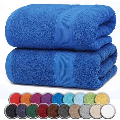 NatureMark 2er Pack SAUNATÜCHER/BADETÜCHER – Premium Qualität 80x200cm – Sauna-Handtuch 100% Baumwolle – Farbe: Royal Blau NatureMark 2er Pack SAUNATÜCHER/BADETÜCHER – Premium Qualität 80x200cm – Sauna-Handtuch 100% Baumwolle – Farbe: Royal Blau