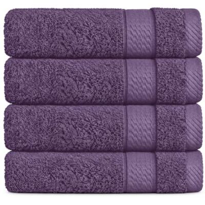 Class Home Collection Duschtücher 70x140, 4er Duschtuch-Set, Aubergine 500 g/m² Frottee 100% Baumwolle Weich & saugstark Strapazierfähig Bordüre Aufhängeschlaufe OEKO-TEX® STANDARD 100 Class Home Collection Duschtücher 70x140, 4er Duschtuch-Set, Aubergine 500 g/m² Frottee 100% Baumwolle Weich & saugstark Strapazierfähig Bordüre Aufhängeschlaufe OEKO-TEX® STANDARD 100