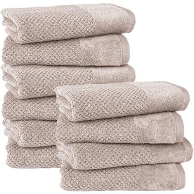 Pure Handtuch 50x100cm 10er-Pack aus 100% Baumwolle Stein Waschbar bis 60°C, trocknergeeignet weich & saugstark Pure Handtuch 50x100cm 10er-Pack aus 100% Baumwolle Stein Waschbar bis 60°C, trocknergeeignet weich & saugstark