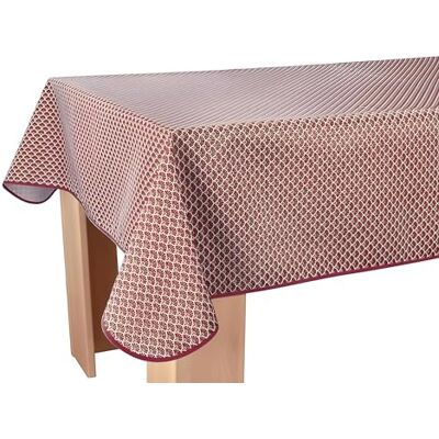 Le linge de Jules Paon-bordeaux-Rectangle-150-x-200 Fleckabweisende Rechteckig Tischdecke, Pfau Bordeaux, 200cm Länge, 150cm Breite Le linge de Jules Paon-bordeaux-Rectangle-150-x-200 Fleckabweisende Rechteckig Tischdecke, Pfau Bordeaux, 200cm Länge, 150cm Breite