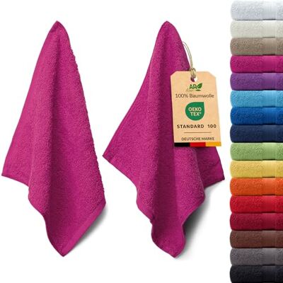 AR Line Arizona 2er Set Seiftuch 30x30 cm – 100% Baumwolle, 500 g/m², weich & saugstark, in Farbe: Pink AR Line Arizona 2er Set Seiftuch 30x30 cm – 100% Baumwolle, 500 g/m², weich & saugstark, in Farbe: Pink
