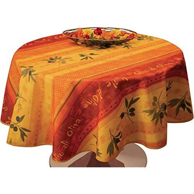 Le linge de Jules Tischdecke, schmutzabweisend, Olivo, oval, 150 x 240 cm, Rot Le linge de Jules Tischdecke, schmutzabweisend, Olivo, oval, 150 x 240 cm, Rot