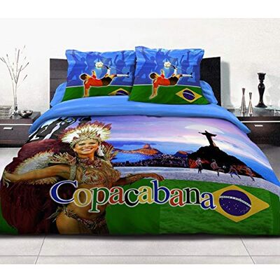 HOME LINGE PASSION Home Passion 54202 Pack 3 2teilig Bettbezug 57 Fäden Platz Baumwolle Copacabana blau 220 x 240 cm HOME LINGE PASSION Home Passion 54202 Pack 3 2teilig Bettbezug 57 Fäden Platz Baumwolle Copacabana blau 220 x 240 cm