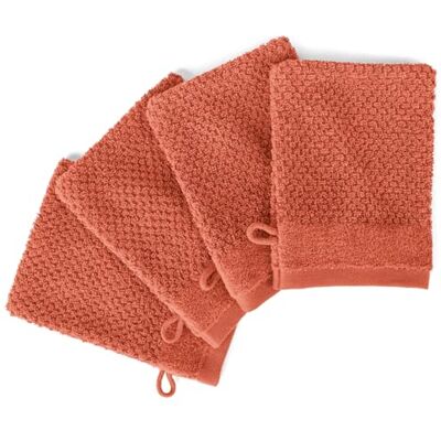 Pure Waschlappen 4er-Pack 16x21cm aus 100% Baumwolle Orange Waschbar bis 60∘C, trocknergeeignet weich & saugstark Pure Waschlappen 4er-Pack 16x21cm aus 100% Baumwolle Orange Waschbar bis 60∘C, trocknergeeignet weich & saugstark