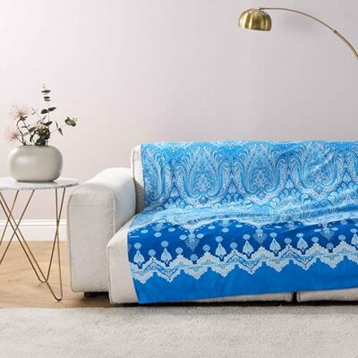 Bassetti Granfoulard Sofaüberwurf, Sofaüberwurf, Überwurf für Sofa, Überwurf, Tischüberwurf, 270 x 270 cm, Art. Isolabelle Indigo B1 Bassetti Granfoulard Sofaüberwurf, Sofaüberwurf, Überwurf für Sofa, Überwurf, Tischüberwurf, 270 x 270 cm, Art. Isolabelle Indigo B1