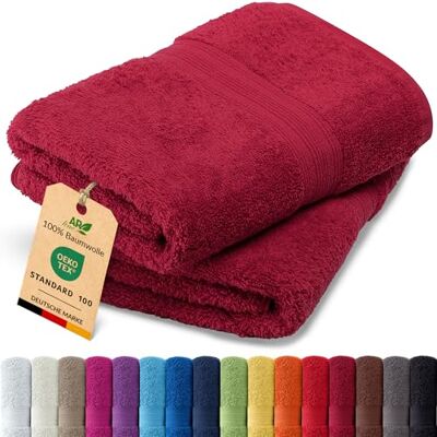 AR Line Arizona 2er Set Handtuch 50x100 cm – 100% Baumwolle, 500 g/m², weich & saugstark, in Farbe: Burgund AR Line Arizona 2er Set Handtuch 50x100 cm – 100% Baumwolle, 500 g/m², weich & saugstark, in Farbe: Burgund