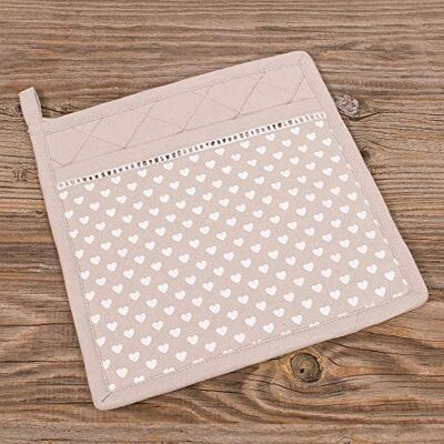 matches21 HOME & HOBBY matches21 Topflappen Untersetzer Landhaus Premium TRAUDL Herzen beige weiß & Borte Uni beige Hitzeschutz Küche 20x20 cm 1 STK matches21 HOME & HOBBY matches21 Topflappen Untersetzer Landhaus Premium TRAUDL Herzen beige weiß & Borte Uni beige Hitzeschutz Küche 20x20 cm 1 STK