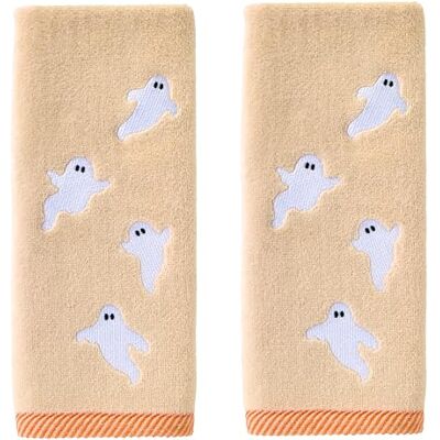 SKL Home Halloween-Handtuch-Set mit Geistermotiven, 2-teiliges Set für Bad/Küche/Bar & Geschenk SKL Home Halloween-Handtuch-Set mit Geistermotiven, 2-teiliges Set für Bad/Küche/Bar & Geschenk