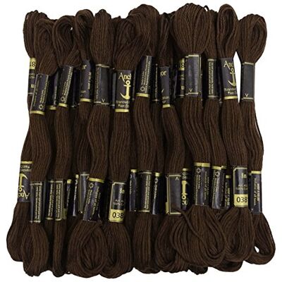 Anchor Stranded Cotton Hand Stickgarn Floss Packung mit 25 Skeins-Dark Brown Anchor Stranded Cotton Hand Stickgarn Floss Packung mit 25 Skeins-Dark Brown