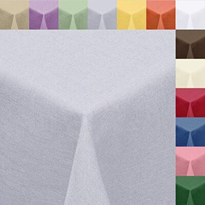 Melody Textil Tischdecke Leinen-Optik 140 cm rund hellgrau Fleck-Schutz Tischtuch #8001 Melody Textil Tischdecke Leinen-Optik 140 cm rund hellgrau Fleck-Schutz Tischtuch #8001