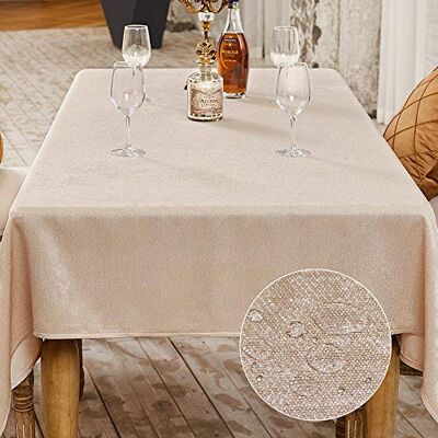 Falcon Tischdecke in Creme 140 x 180 cm, schmutzabweisend, mit leichtem Glanz Rechteckig, wasserabweisend,bügelfrei, waschbar, Restaurant, Küche, Party, Dekorativ, Weihnachten, Neujahr, Café, Garten Falcon Tischdecke in Creme 140 x 180 cm, schmutzabweisend, mit leichtem Glanz Rechteckig, wasserabweisend,bügelfrei, waschbar, Restaurant, Küche, Party, Dekorativ, Weihnachten, Neujahr, Café, Garten