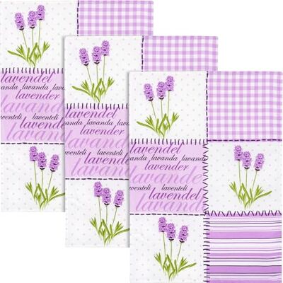 KRACHT Geschirrtuch 3er-Pack Halbleinen Lavendel Größe 50x70 cm KRACHT Geschirrtuch 3er-Pack Halbleinen Lavendel Größe 50x70 cm