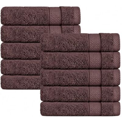 Class Home Collection Gästehandtücher 30x50, 10er Gästetuch-Set, Braun 500 g/m² Frottee 100% Baumwolle Weich & saugstark Strapazierfähig Bordüre Aufhängeschlaufe OEKO-TEX® STANDARD 100 Class Home Collection Gästehandtücher 30x50, 10er Gästetuch-Set, Braun 500 g/m² Frottee 100% Baumwolle Weich & saugstark Strapazierfähig Bordüre Aufhängeschlaufe OEKO-TEX® STANDARD 100
