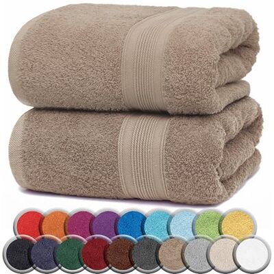 NatureMark 2er Pack SAUNATÜCHER/BADETÜCHER – Premium Qualität 80x200cm – Sauna-Handtuch 100% Baumwolle – Farbe: Sand/Beige NatureMark 2er Pack SAUNATÜCHER/BADETÜCHER – Premium Qualität 80x200cm – Sauna-Handtuch 100% Baumwolle – Farbe: Sand/Beige