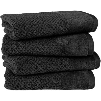 Pure Handtuch 50x100cm 4er-Pack aus 100% Baumwolle Schwarz Waschbar bis 60°C, trocknergeeignet weich & saugstark Pure Handtuch 50x100cm 4er-Pack aus 100% Baumwolle Schwarz Waschbar bis 60°C, trocknergeeignet weich & saugstark