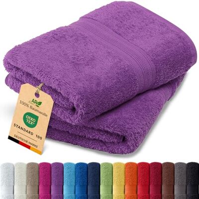AR Line Arizona 2er Set Handtuch 50x100 cm – 100% Baumwolle, 500 g/m², weich & saugstark, in Farbe: Orchidee AR Line Arizona 2er Set Handtuch 50x100 cm – 100% Baumwolle, 500 g/m², weich & saugstark, in Farbe: Orchidee