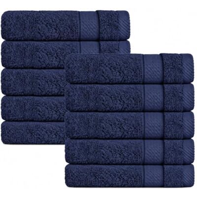 Class Home Collection Gästehandtücher 30x50, 10er Gästetuch-Set, Navy 500 g/m² Frottee 100% Baumwolle Weich & saugstark Strapazierfähig Bordüre Aufhängeschlaufe OEKO-TEX® STANDARD 100 Class Home Collection Gästehandtücher 30x50, 10er Gästetuch-Set, Navy 500 g/m² Frottee 100% Baumwolle Weich & saugstark Strapazierfähig Bordüre Aufhängeschlaufe OEKO-TEX® STANDARD 100