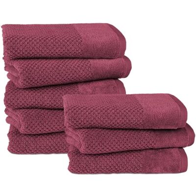 Pure Handtuch 50x100cm 8er-Pack aus 100% Baumwolle Beere Waschbar bis 60°C, trocknergeeignet weich & saugstark Pure Handtuch 50x100cm 8er-Pack aus 100% Baumwolle Beere Waschbar bis 60°C, trocknergeeignet weich & saugstark
