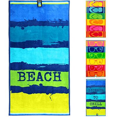 jilda-tex Strandtuch 90x180 cm Badetuch Strandlaken Handtuch 100% Baumwolle Velours Frottier Pflegeleicht (Painted Beach) jilda-tex Strandtuch 90x180 cm Badetuch Strandlaken Handtuch 100% Baumwolle Velours Frottier Pflegeleicht (Painted Beach)