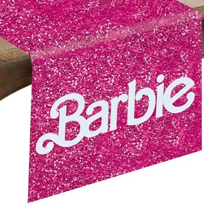 amscan Malibu 1574100d-fc2c-4dee-b294-65a47ff2787a Barbie-Tischläufer, 33 x 183 cm, atemberaubende Dekoration und Material, perfekt für Kinderpartys, rosa, Stoff, modern, massiv, 1 Stück amscan Malibu 1574100d-fc2c-4dee-b294-65a47ff2787a Barbie-Tischläufer, 33 x 183 cm, atemberaubende Dekoration und Material, perfekt für Kinderpartys, rosa, Stoff, modern, massiv, 1 Stück
