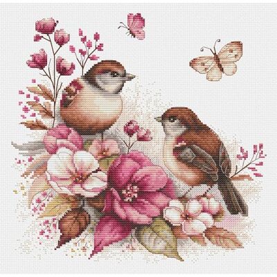 Luca-S Kreuzstich Stickpackung Der Vogelfrühling Zählmuster, Multifarbig Luca-S Kreuzstich Stickpackung Der Vogelfrühling Zählmuster, Multifarbig