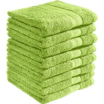 REDBEST Duschtuchset, Frottierset 8er-Pack Chicago apfelgrün Größe 70x140 cm saugstark, strapazierfähig, ideal für Reisen, Sport (weitere Farben) REDBEST Duschtuchset, Frottierset 8er-Pack Chicago apfelgrün Größe 70x140 cm saugstark, strapazierfähig, ideal für Reisen, Sport (weitere Farben)