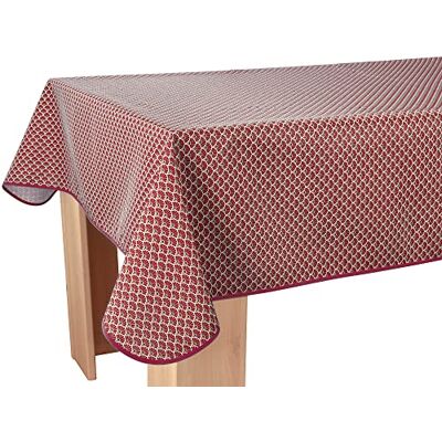 Le linge de Jules Tischdecke Fleckabweisende Pfau Bordeaux Rechteckig 150 x 350 cm Le linge de Jules Tischdecke Fleckabweisende Pfau Bordeaux Rechteckig 150 x 350 cm