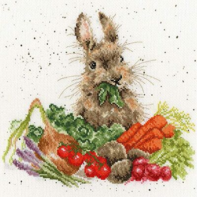 Bothy Threads Kreuzstich-Set Hase und Gemüse, 26x26cm, XHD52, Zählmuster Bothy Threads Kreuzstich-Set Hase und Gemüse, 26x26cm, XHD52, Zählmuster
