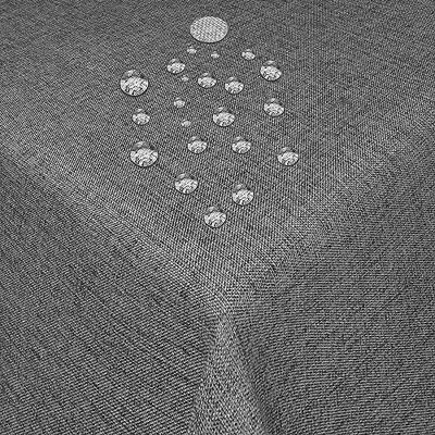 MODERNO Tischdecke Stoff Damast Leinen-Optik Jacquard mit Fleckschutz eckig 130x250 cm Dunkel-Grau MODERNO Tischdecke Stoff Damast Leinen-Optik Jacquard mit Fleckschutz eckig 130x250 cm Dunkel-Grau