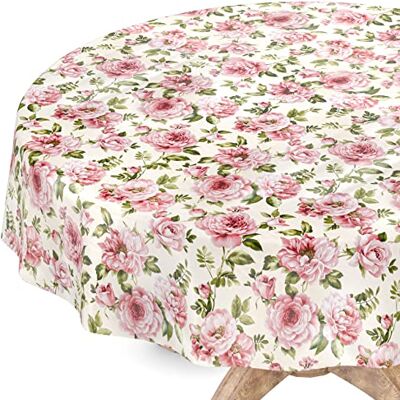 ANRO Tischdecke abwaschbar Wachstuch Wachstuchtischdecke Rund 120cm Schnittkante Natalie Blumen pflegeleicht Wachstischdecke wasserabweisend Gartentischdecke Meterware Lotuseffekt ANRO Tischdecke abwaschbar Wachstuch Wachstuchtischdecke Rund 120cm Schnittkante Natalie Blumen pflegeleicht Wachstischdecke wasserabweisend Gartentischdecke Meterware Lotuseffekt