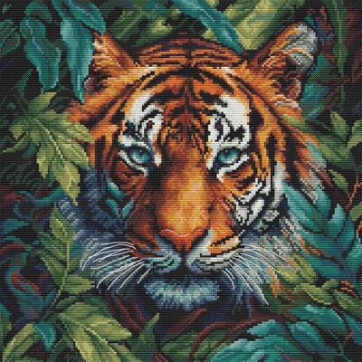 Luca-S Kreuzstich Stickpackung Tiger des Dschungels Zählmuster, Multifarbig Luca-S Kreuzstich Stickpackung Tiger des Dschungels Zählmuster, Multifarbig