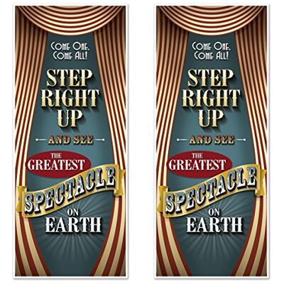 Beistle 54981 Vintage Circus Türverkleidung, 2-teilig, 76,2 x 15,2 cm, mehrfarbig Beistle 54981 Vintage Circus Türverkleidung, 2-teilig, 76,2 x 15,2 cm, mehrfarbig
