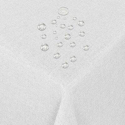 MODERNO Tischdecke Stoff Damast Leinen-Optik Jacquard mit Fleckschutz oval 140x190 cm Weiss MODERNO Tischdecke Stoff Damast Leinen-Optik Jacquard mit Fleckschutz oval 140x190 cm Weiss