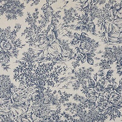 Kt KILOtela Bedruckter Leinenstoff, Dekoration, Polsterung, Kissen, Tischdecken, Taschen, Basteln, 100 cm Länge x 280 cm Breite, Romantisch, Landschaft, Toile de Jouy, Blau, Ecru ─ 1 Meter Kt KILOtela Bedruckter Leinenstoff, Dekoration, Polsterung, Kissen, Tischdecken, Taschen, Basteln, 100 cm Länge x 280 cm Breite, Romantisch, Landschaft, Toile de Jouy, Blau, Ecru ─ 1 Meter