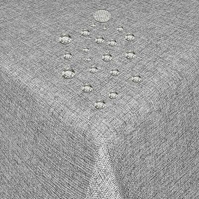 MODERNO Tischdecke Stoff Damast Leinen-Optik Jacquard mit Fleckschutz oval 160x280 cm Grau MODERNO Tischdecke Stoff Damast Leinen-Optik Jacquard mit Fleckschutz oval 160x280 cm Grau
