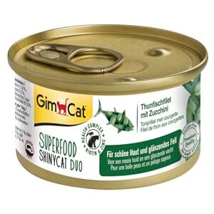 GimCat Superfood ShinyCat Duo Thunfisch mit Zucchini Katzenfutter mit saftigem Filet ohne Zuckerzusatz für ausgewachsene Katzen 24 Dosen (24 x 70 g) GimCat Superfood ShinyCat Duo Thunfisch mit Zucchini Katzenfutter mit saftigem Filet ohne Zuckerzusatz für ausgewachsene Katzen 24 Dosen (24 x 70 g)
