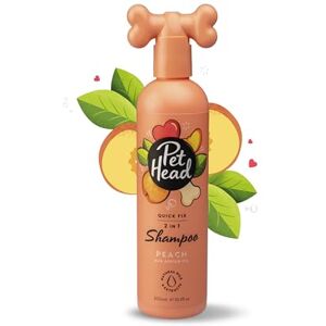 Pet Head Quick Fix Shampoo und Conditioner für Hunde Pfirsichduft Pflegt und beruhigt das Fell Ihres Hundes pH-Neutral Vegan & Tierversuchsfrei Sanfte Formel für Welpen 300ml Pet Head Quick Fix Shampoo und Conditioner für Hunde Pfirsichduft Pflegt und beruhigt das Fell Ihres Hundes pH-Neutral Vegan & Tierversuchsfrei Sanfte Formel für Welpen 300ml