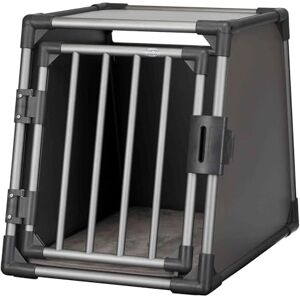 TRIXIE Hunde-Transportbox Aluminium in graphit – S: 48 × 56 × 61 cm, stabile und geräuscharme Hundebox mit abgeschrägten Seiten, Sicherheitsverschluss & rutschfester Liegematte – 39336 TRIXIE Hunde-Transportbox Aluminium in graphit – S: 48 × 56 × 61 cm, stabile und geräuscharme Hundebox mit abgeschrägten Seiten, Sicherheitsverschluss & rutschfester Liegematte – 39336