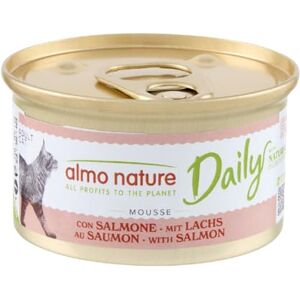 Almo Nature Daily Nassfutter für Erwachsene Katzen Mousse Lachs 85 g, Packung mit 24 Almo Nature Daily Nassfutter für Erwachsene Katzen Mousse Lachs 85 g, Packung mit 24