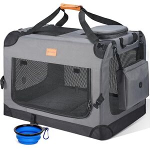 morpilot Hundebox Hundetransportbox Auto XL 81x58x58cm, Faltbare Transportbox für kleine & große Hunde 2 Katzen, robust Haustier Transporttasche inkl. Hundenapf & Schultergurt morpilot Hundebox Hundetransportbox Auto XL 81x58x58cm, Faltbare Transportbox für kleine & große Hunde 2 Katzen, robust Haustier Transporttasche inkl. Hundenapf & Schultergurt