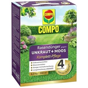 COMPO - Rasendünger gegen Unkraut Moos Komplettpflege - 6 kg - Lawn fertilizer COMPO - Rasendünger gegen Unkraut Moos Komplettpflege - 6 kg - Lawn fertilizer