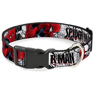 Buckle Down Spider-Man Kunststoff-Hundehalsband - Lebendig, Robust, Lizenzierte Buckle Down Spider-Man Kunststoff-Hundehalsband - Lebendig, Robust, Lizenzierte