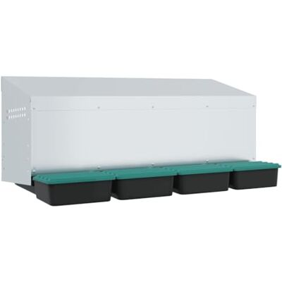 vidaXL Hühner-Nistkasten 4 Fächer Wandmontage Verzinkter Stahl vidaXL Hühner-Nistkasten 4 Fächer Wandmontage Verzinkter Stahl