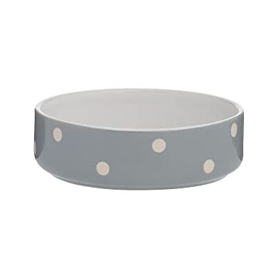 Mason Cash Grauer Futternapf, gepunktet, 13 cm Mason Cash Grauer Futternapf, gepunktet, 13 cm