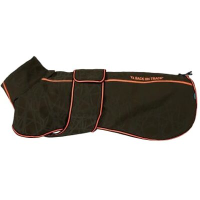 Back on Track Buddy 2.0 Softshell-Hundemantel, Olivegrün, 38 cm Für lange Rücken und kurze Beine, leichtes Fleecefutter, verstellbare Rückenlänge, reflektierende Details Back on Track Buddy 2.0 Softshell-Hundemantel, Olivegrün, 38 cm Für lange Rücken und kurze Beine, leichtes Fleecefutter, verstellbare Rückenlänge, reflektierende Details