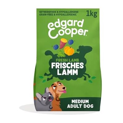 Edgard & Cooper Hundefutter trocken Getreidefrei für Medium Adult Hunde (1kg), frisches Lamm, ausgewogene Ballaststoffe für die Darmgesundheit, Natürliche, hypoallergene Rezeptur, nie Fleischmehl Edgard & Cooper Hundefutter trocken Getreidefrei für Medium Adult Hunde (1kg), frisches Lamm, ausgewogene Ballaststoffe für die Darmgesundheit, Natürliche, hypoallergene Rezeptur, nie Fleischmehl
