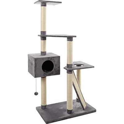Flamingo Kratzbaum Janga – Grau, 168 cm XXL-Spiel- & Kratzparadies für Katzen! Flamingo Kratzbaum Janga – Grau, 168 cm XXL-Spiel- & Kratzparadies für Katzen!